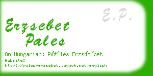 erzsebet pales business card